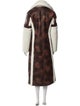 Apparis Plaid Print Faux Fur Coat