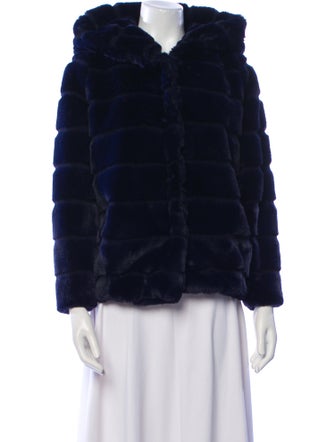 Apparis Plaid Print Faux Fur Coat