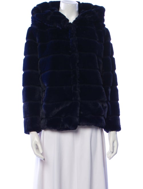 Apparis Plaid Print Faux Fur Coat