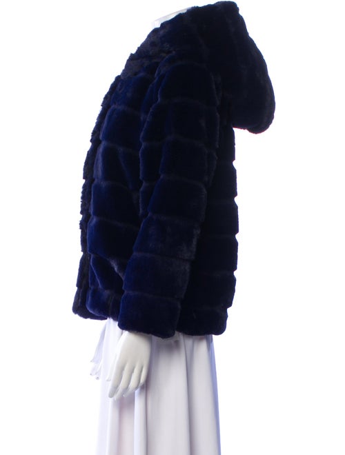 Apparis Plaid Print Faux Fur Coat