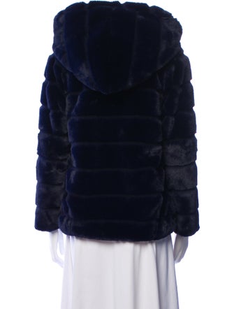 Apparis Plaid Print Faux Fur Coat