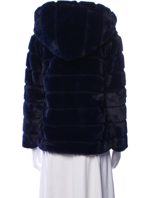 Apparis Plaid Print Faux Fur Coat