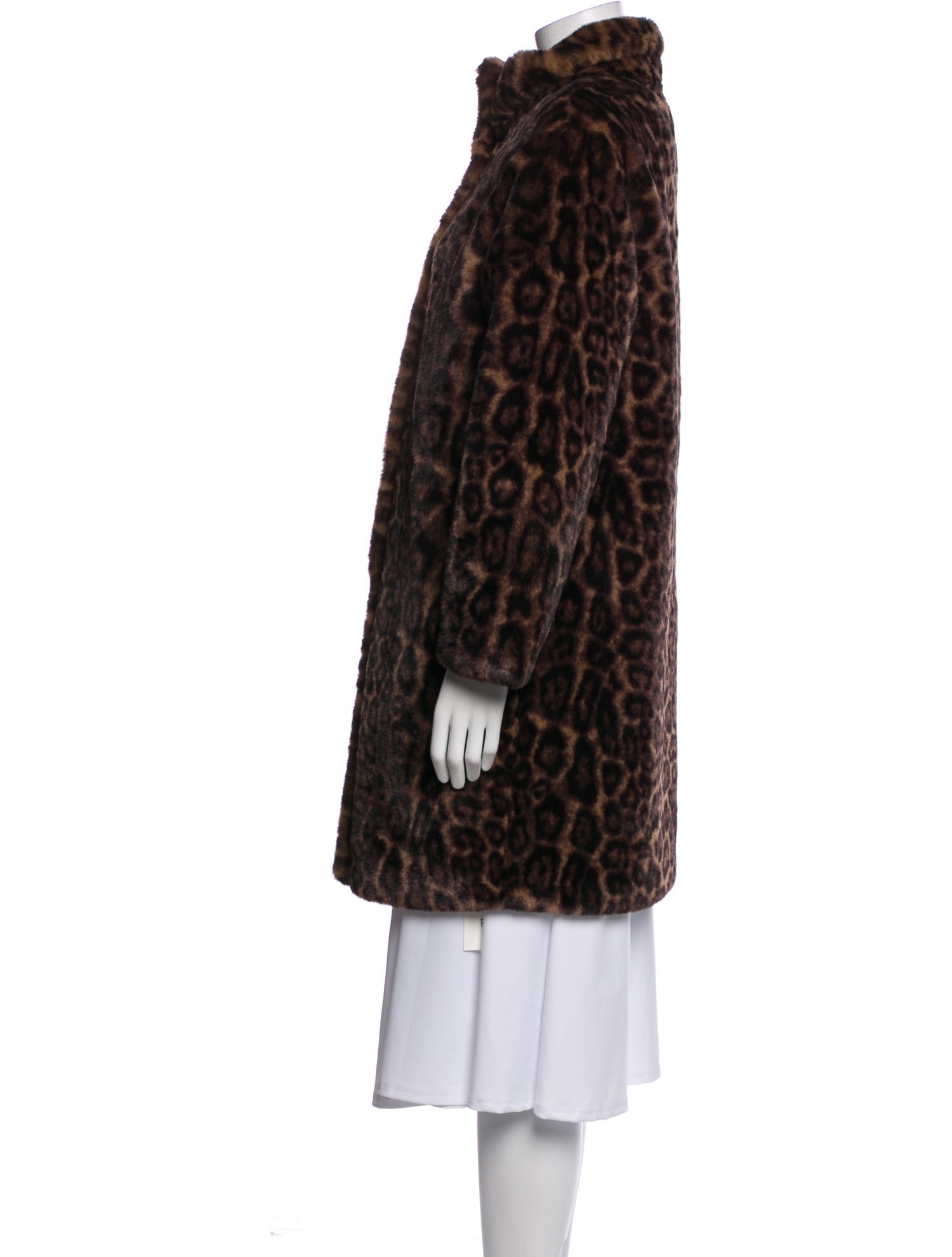 Apparis Animal Print Faux Fur Coat