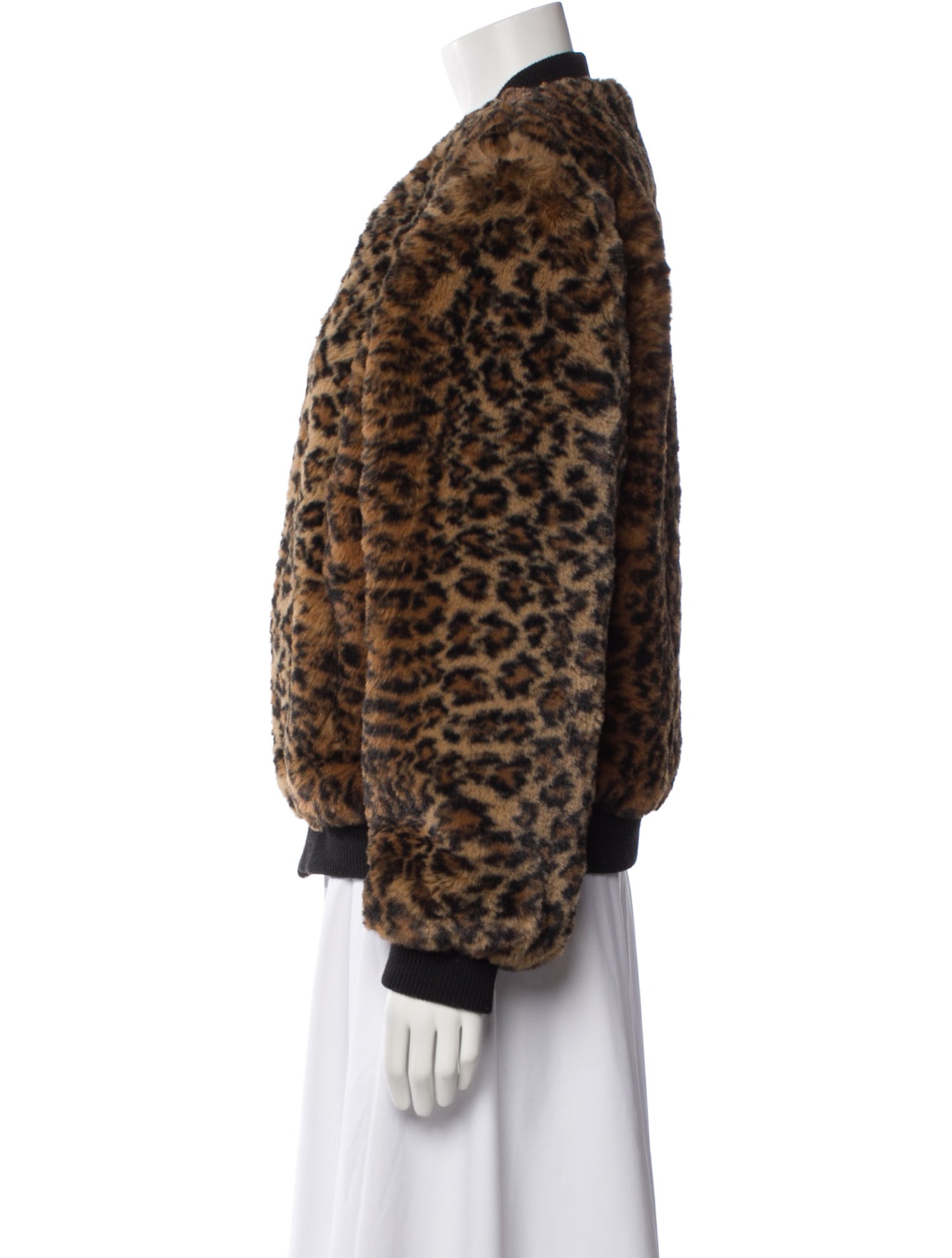 Apparis Faux Fur Animal Print Faux Fur Coat