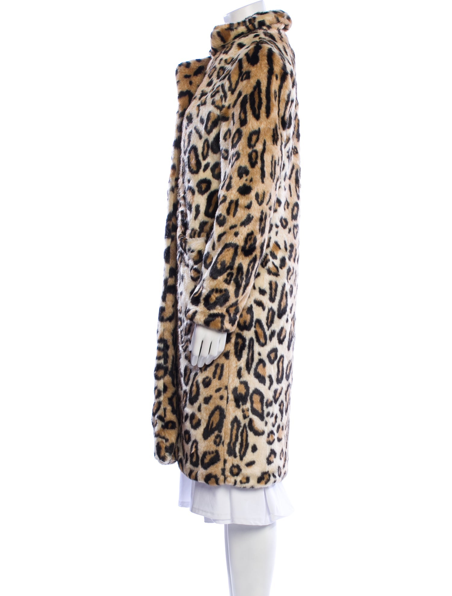 Apparis Faux Fur Animal Print Faux Fur Coat