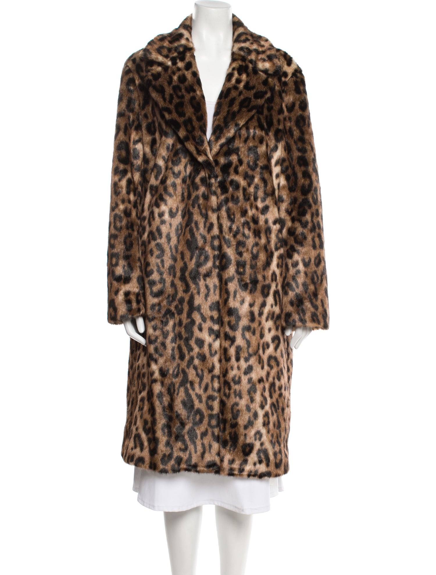 Apparis Faux Fur Animal Print Faux Fur Coat