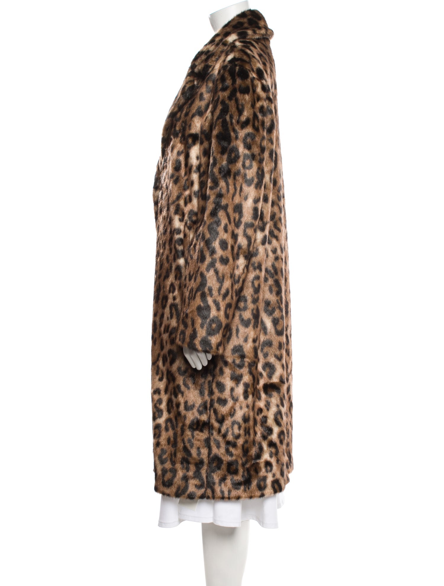 Apparis Faux Fur Animal Print Faux Fur Coat