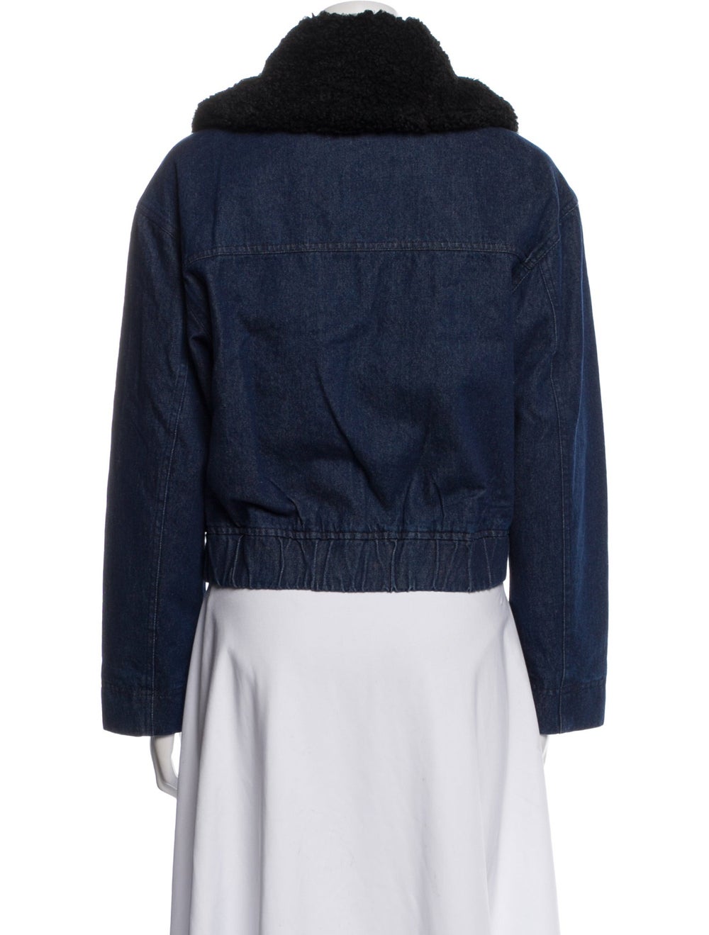 Apparis Jacket Blue Colorblock Pattern Pointed Co… - image 3