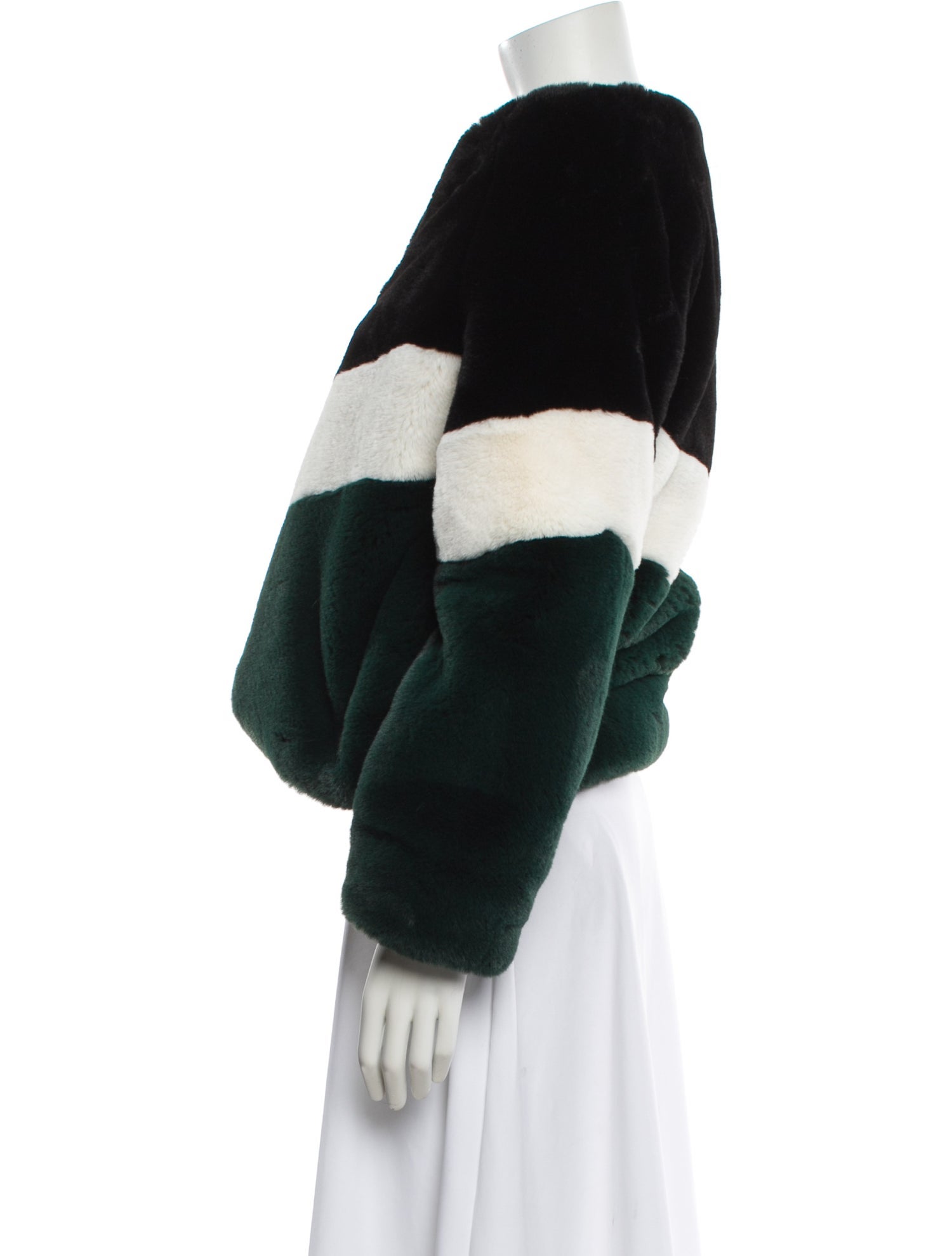 Apparis Faux Fur Striped Faux Fur Jacket