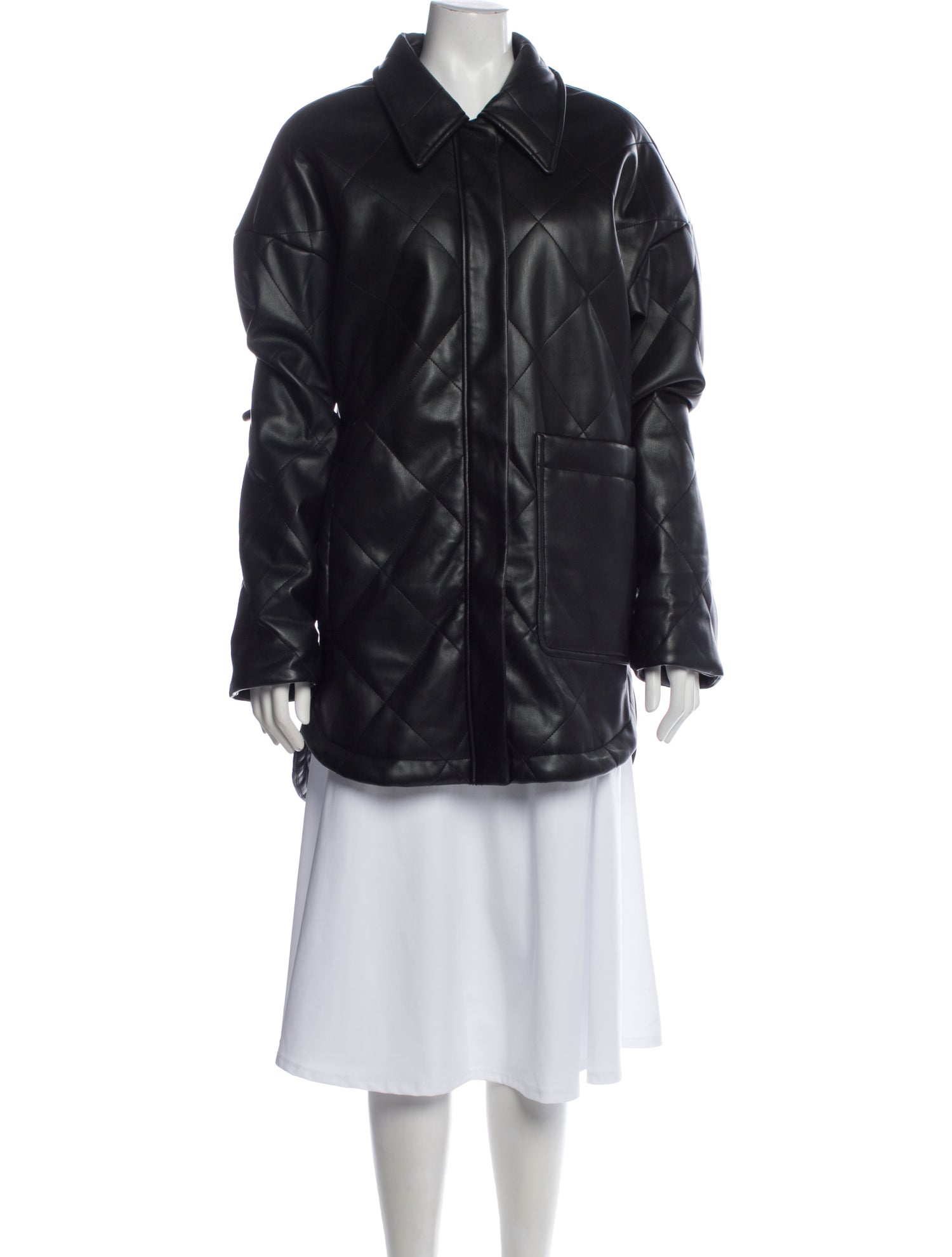 Apparis Faux Leather Faux Fur Coat