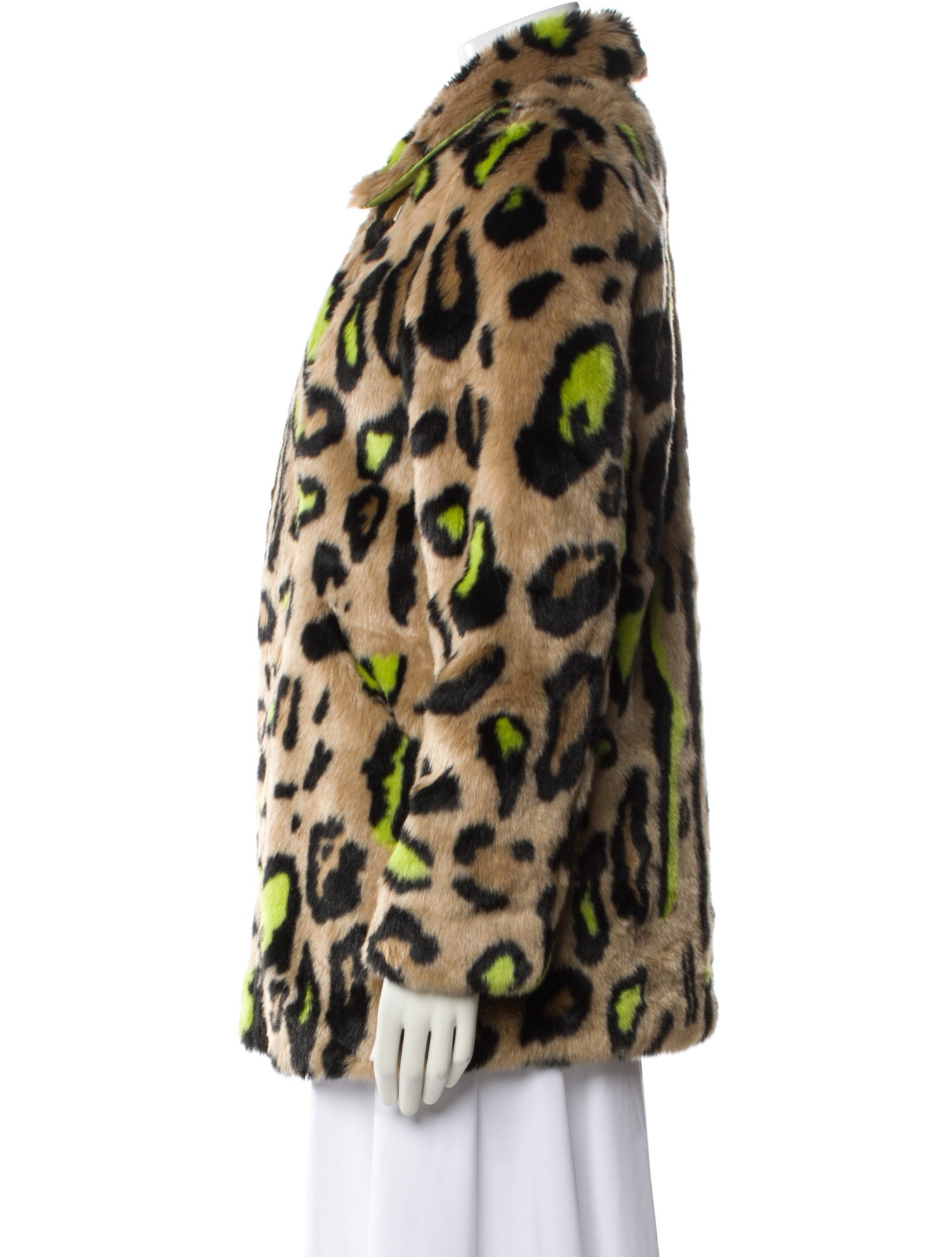 Apparis Animal Print Faux Fur Coat