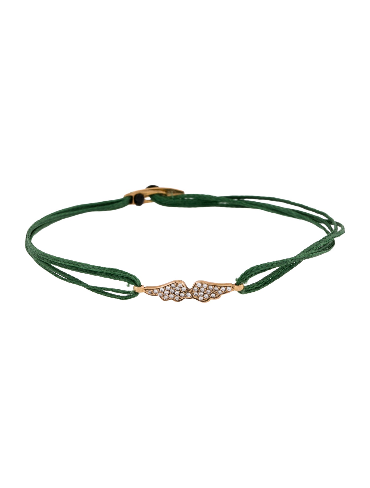 Apriati 18K Diamond & Cord Angel Wings Bracelet