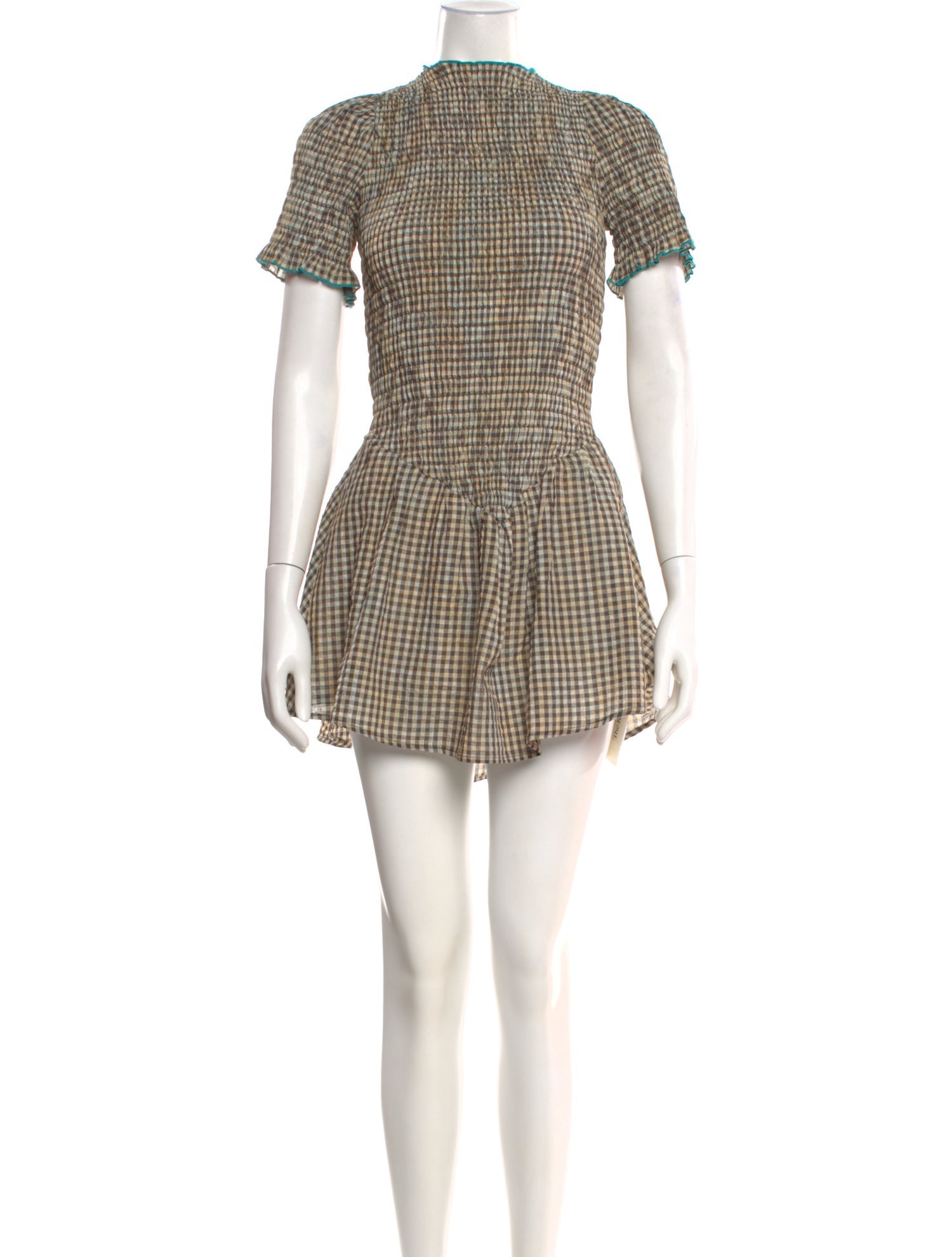 Apres Studio Plaid Print Mini Dress