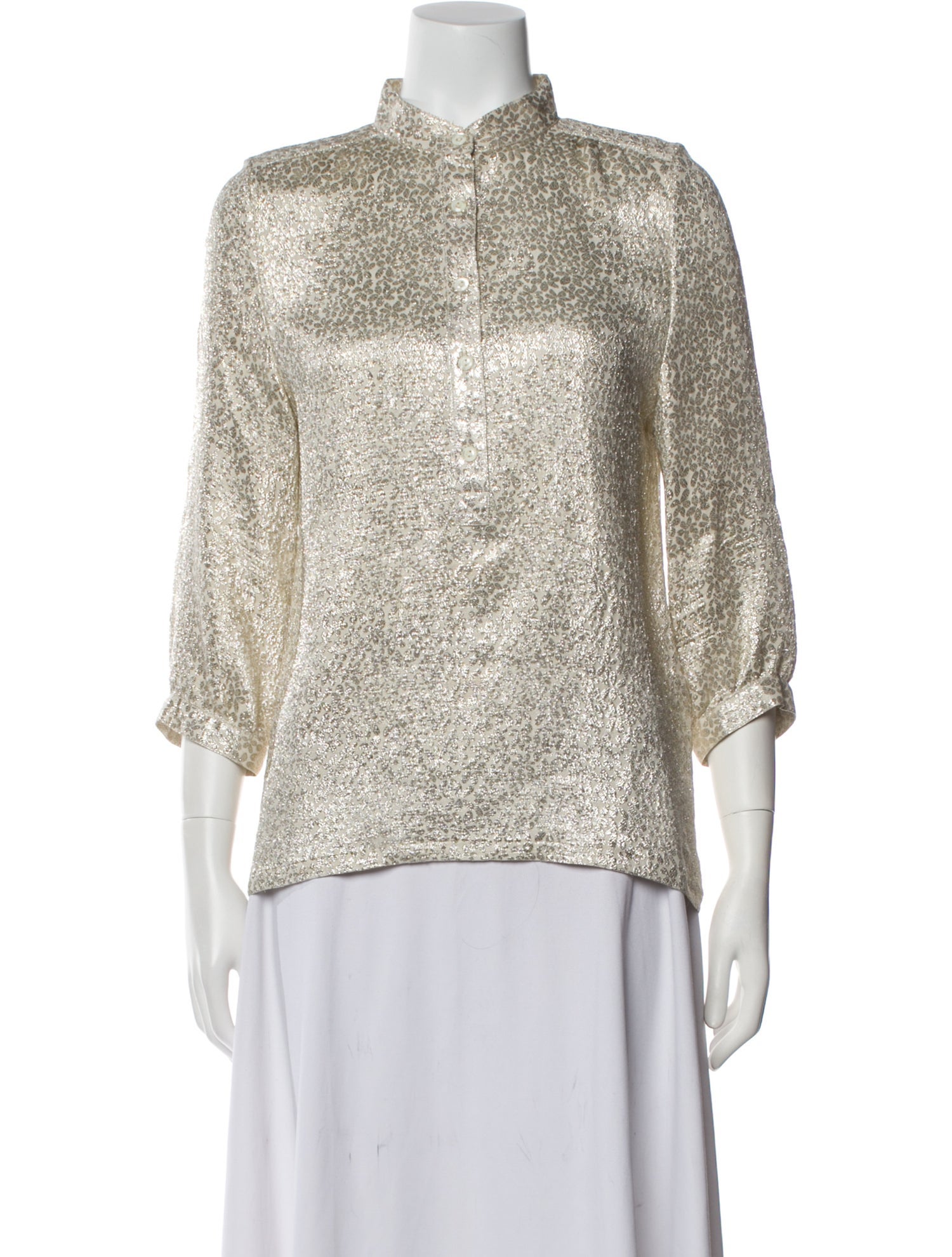 A.P.C. x Vanessa Seward Silk Mock Neck Blouse