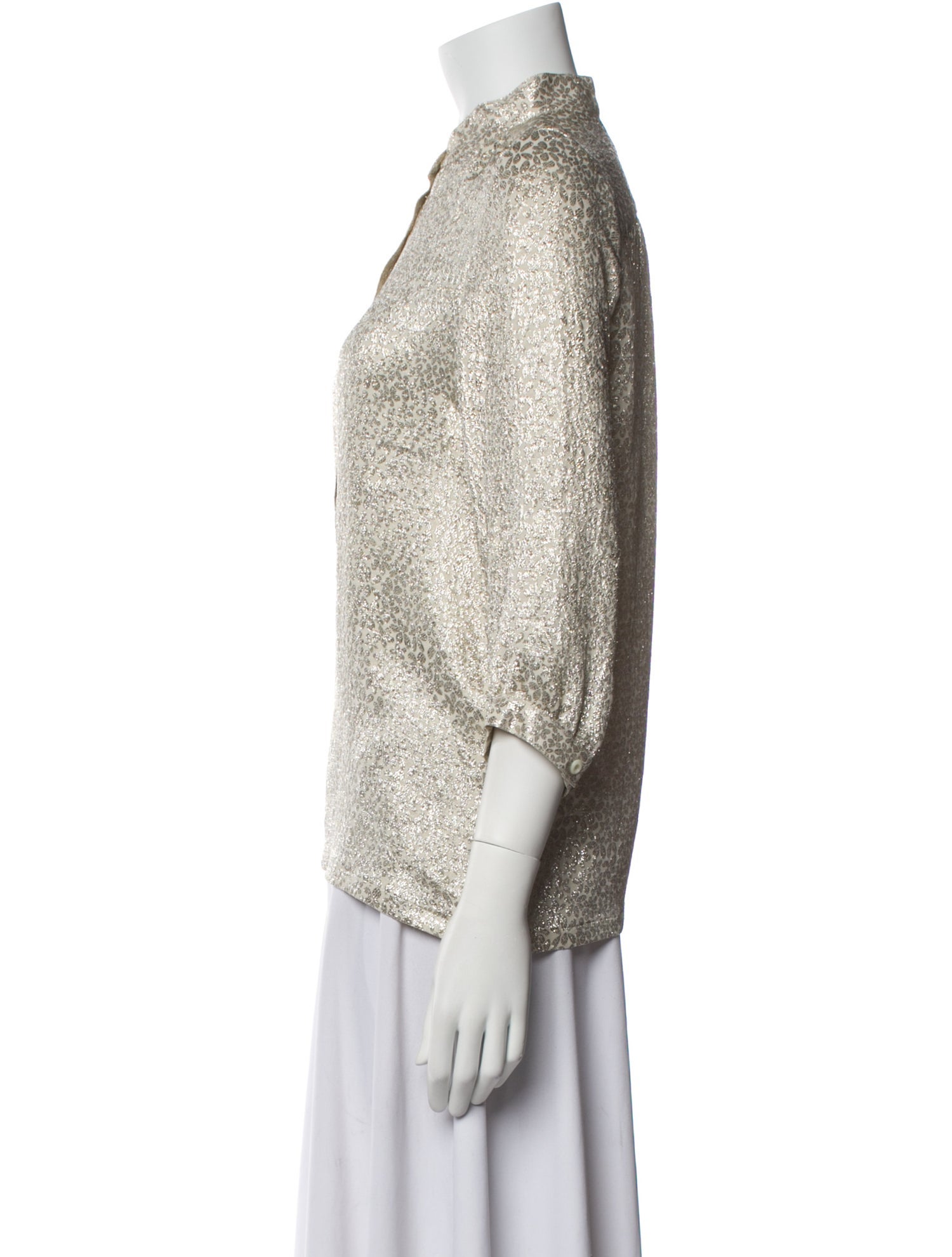 A.P.C. x Vanessa Seward Silk Mock Neck Blouse