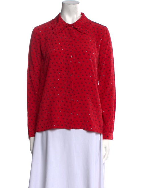 A.P.C. x Vanessa Seward Silk Printed Button-Up Top