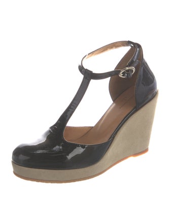A.P.C. x Vanessa Seward Patent Leather T-Strap Pumps