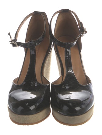 A.P.C. x Vanessa Seward Patent Leather T-Strap Pumps
