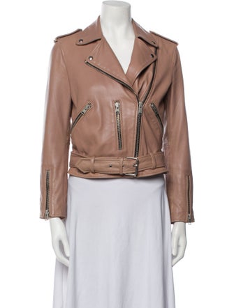 AllSaints Lamb Leather Biker Jacket