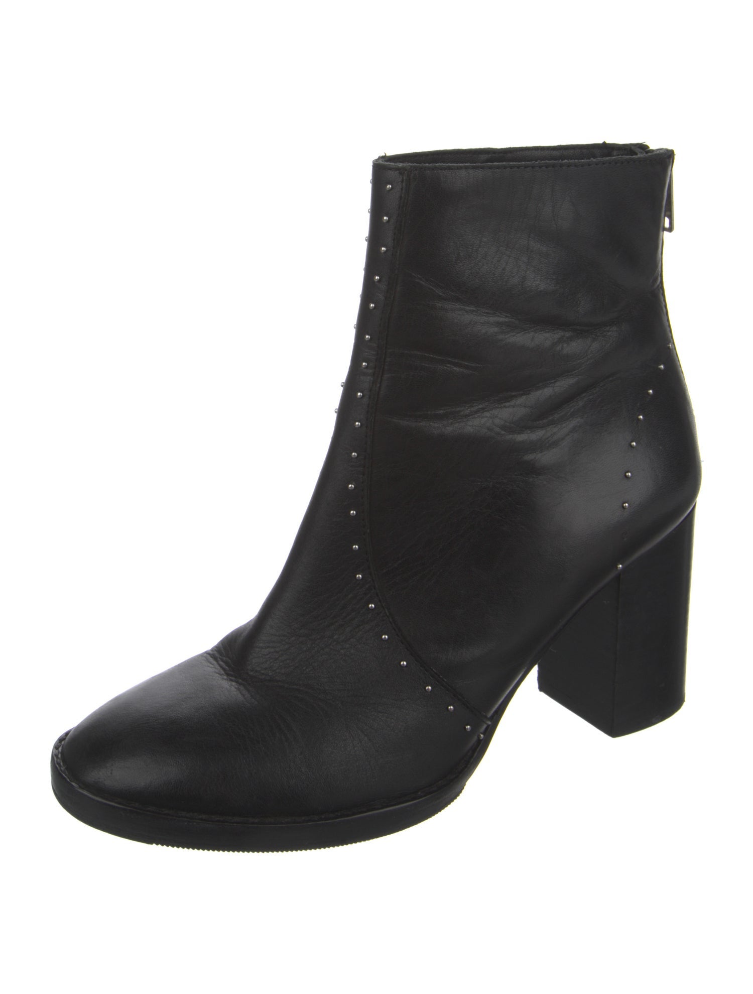 AllSaints Leather Studded Accents Boots