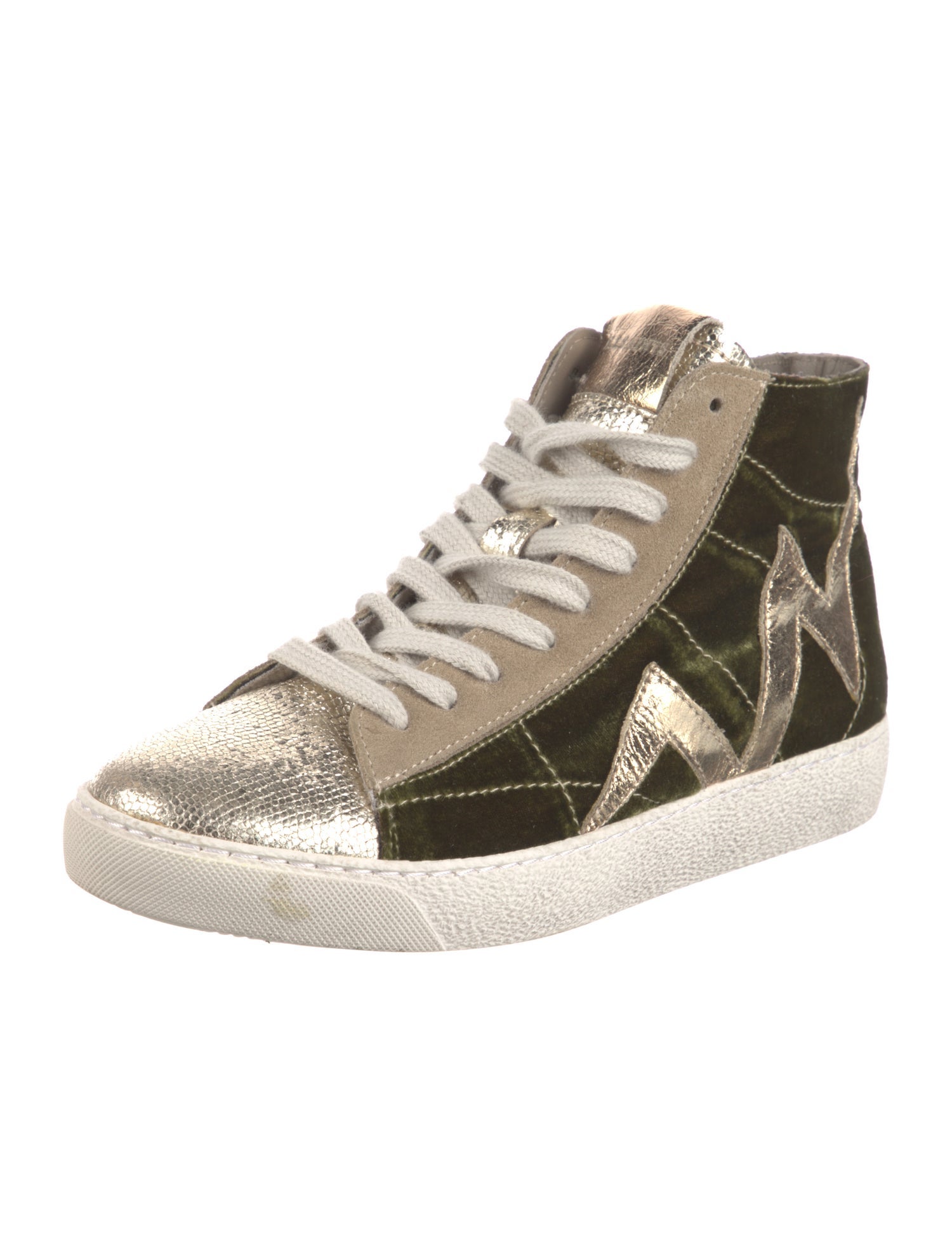 AllSaints Velvet Printed Sneakers