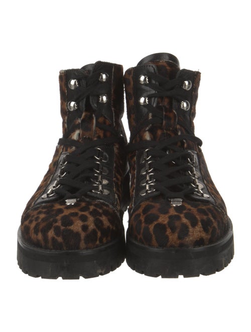 AllSaints Ponyhair Animal Print Combat Boots