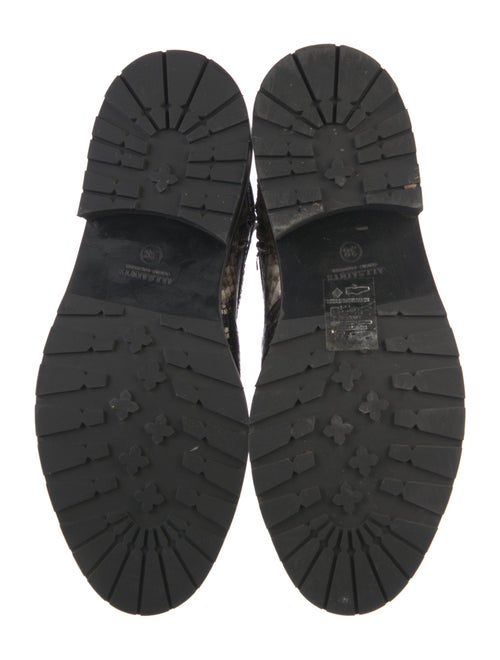 AllSaints Embossed Leather Animal Print Combat Boots