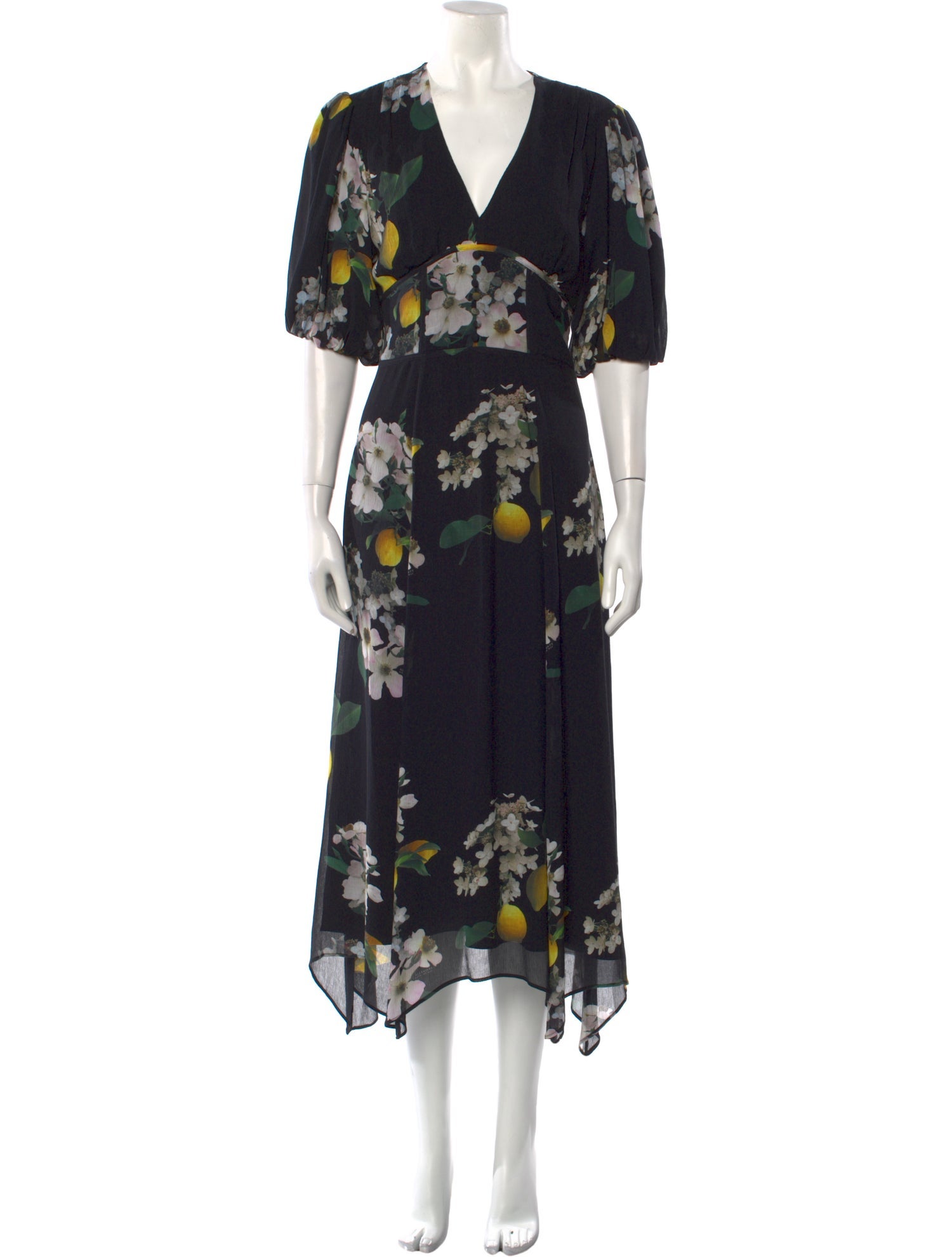 AllSaints Floral Print Long Dress