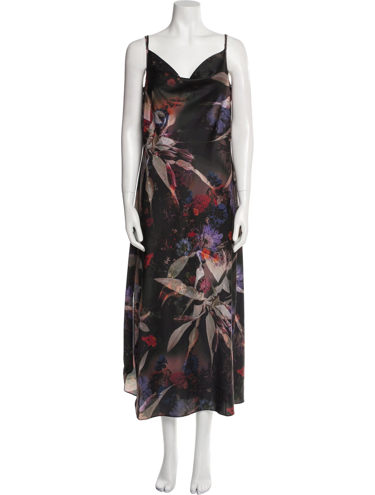 AllSaints Floral Print Long Dress