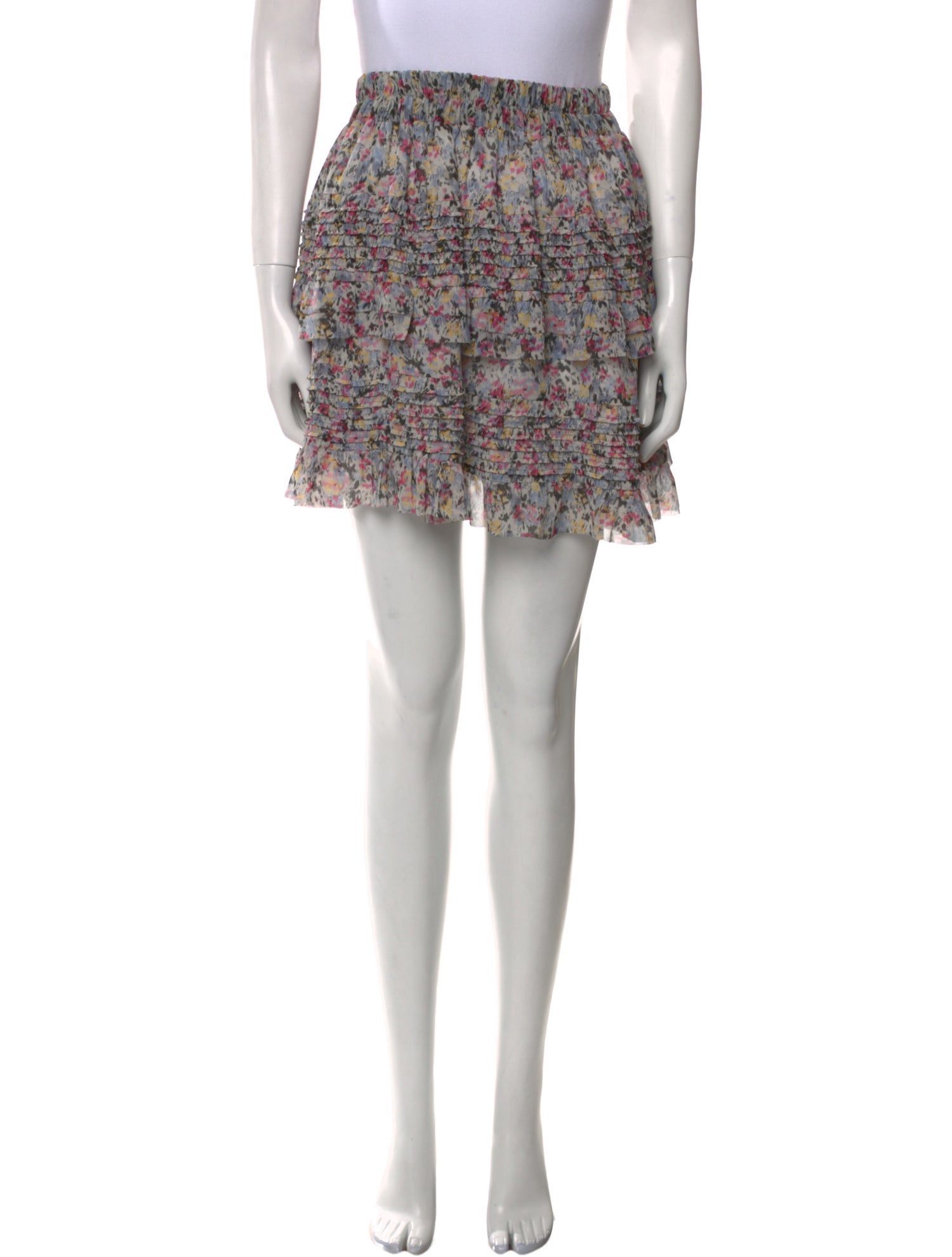 AllSaints Floral Print Mini Skirt