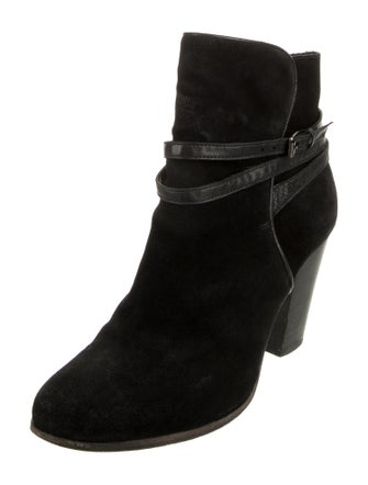 AllSaints Suede Leather Trim Embellishment Boots