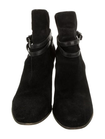 AllSaints Suede Leather Trim Embellishment Boots