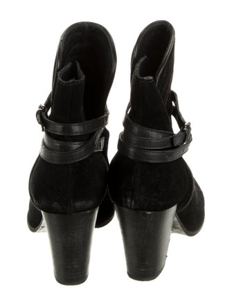 AllSaints Suede Leather Trim Embellishment Boots