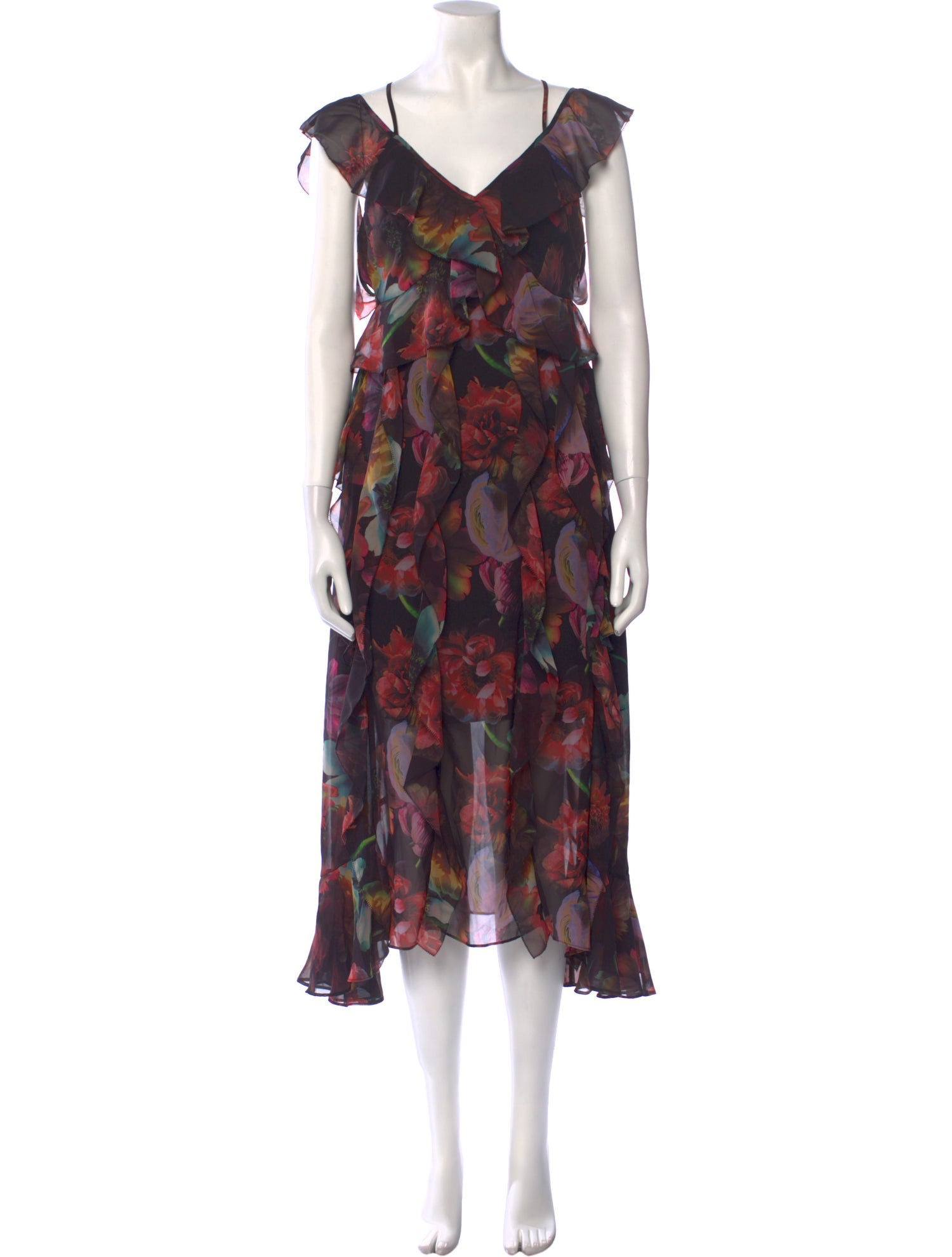 AllSaints Floral Print Long Dress