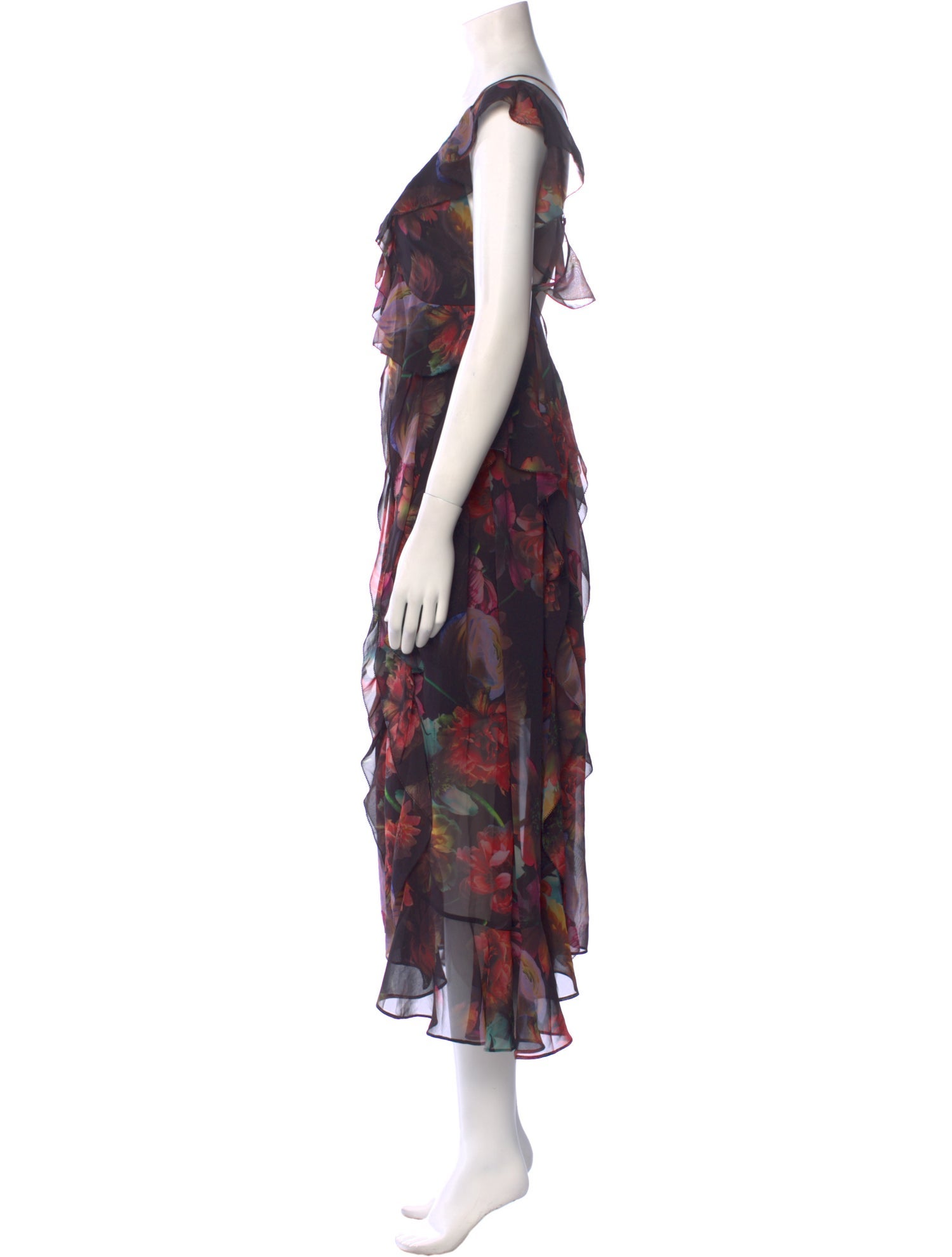 AllSaints Floral Print Long Dress