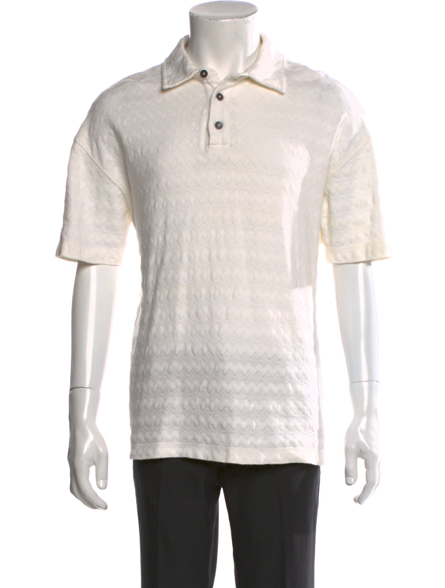 AllSaints Crew Neck Short Sleeve Polo Shirt