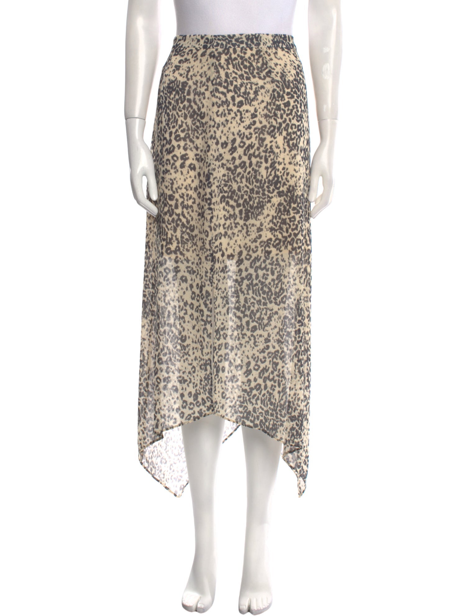 AllSaints Animal Print Midi Length Skirt