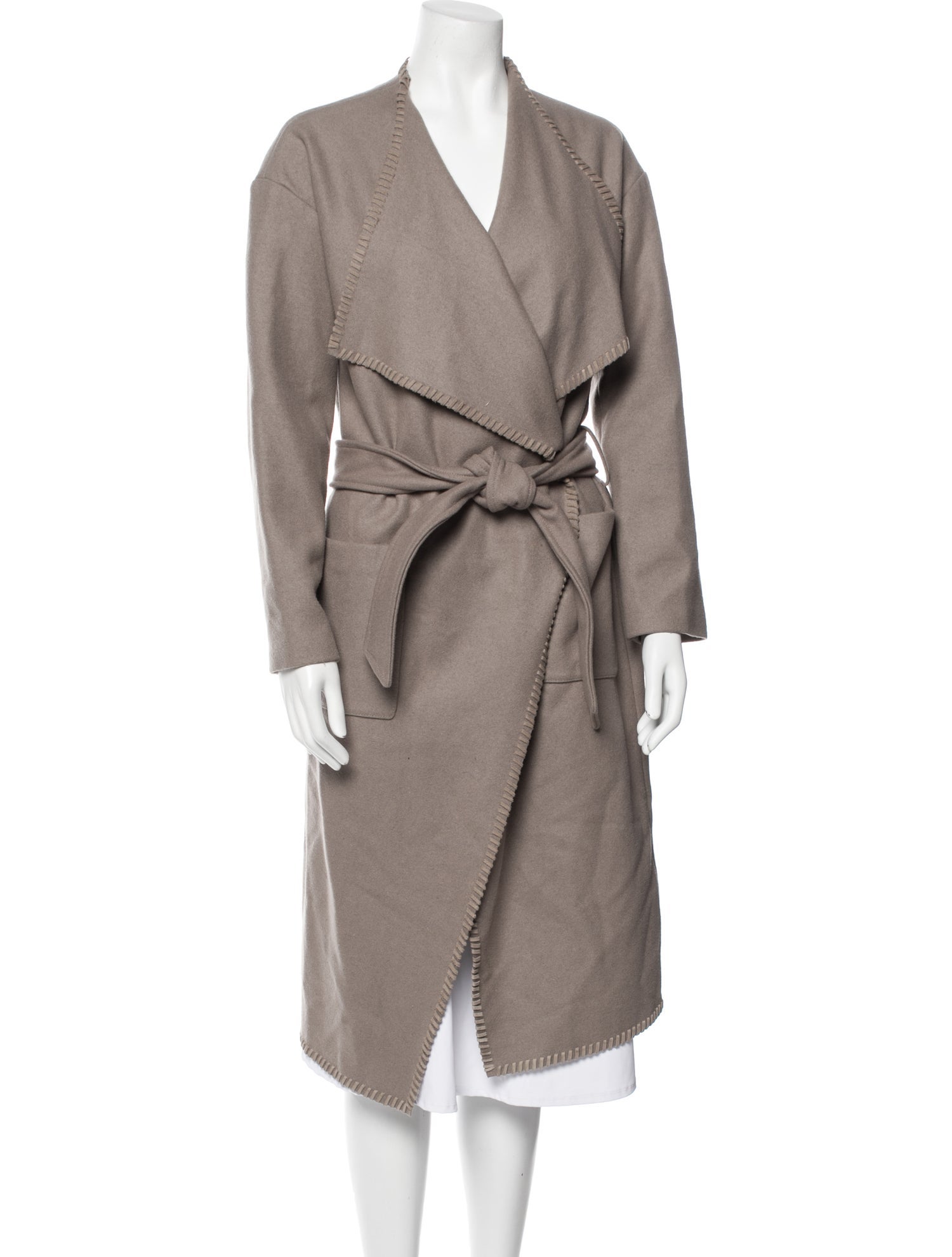 AllSaints Wool Fur Coat