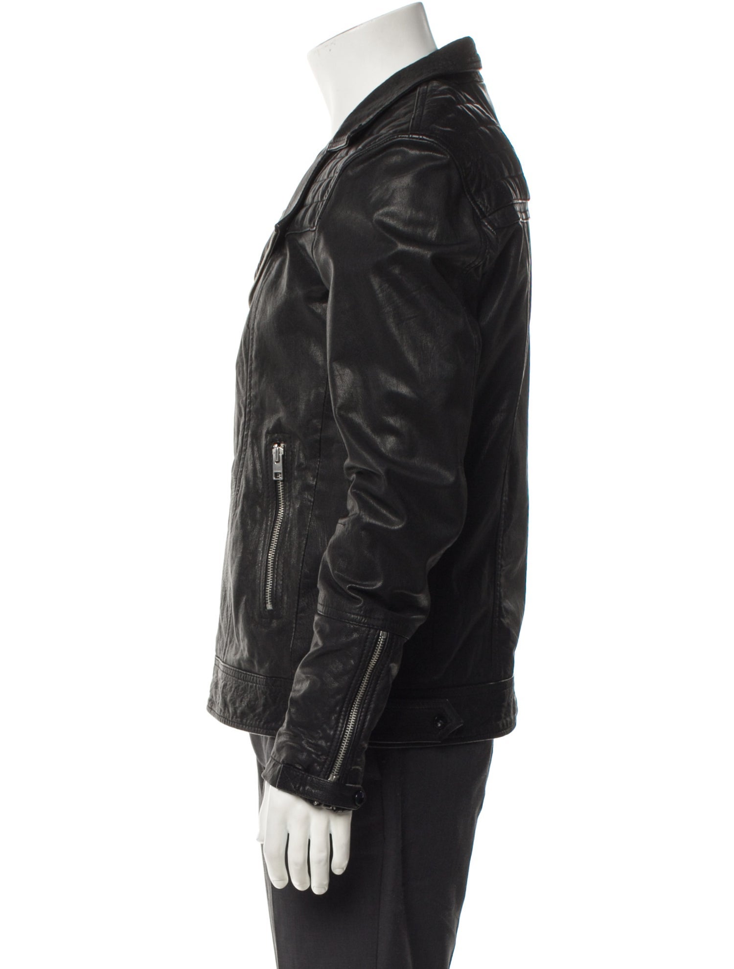 AllSaints Goat Leather Moto Jacket
