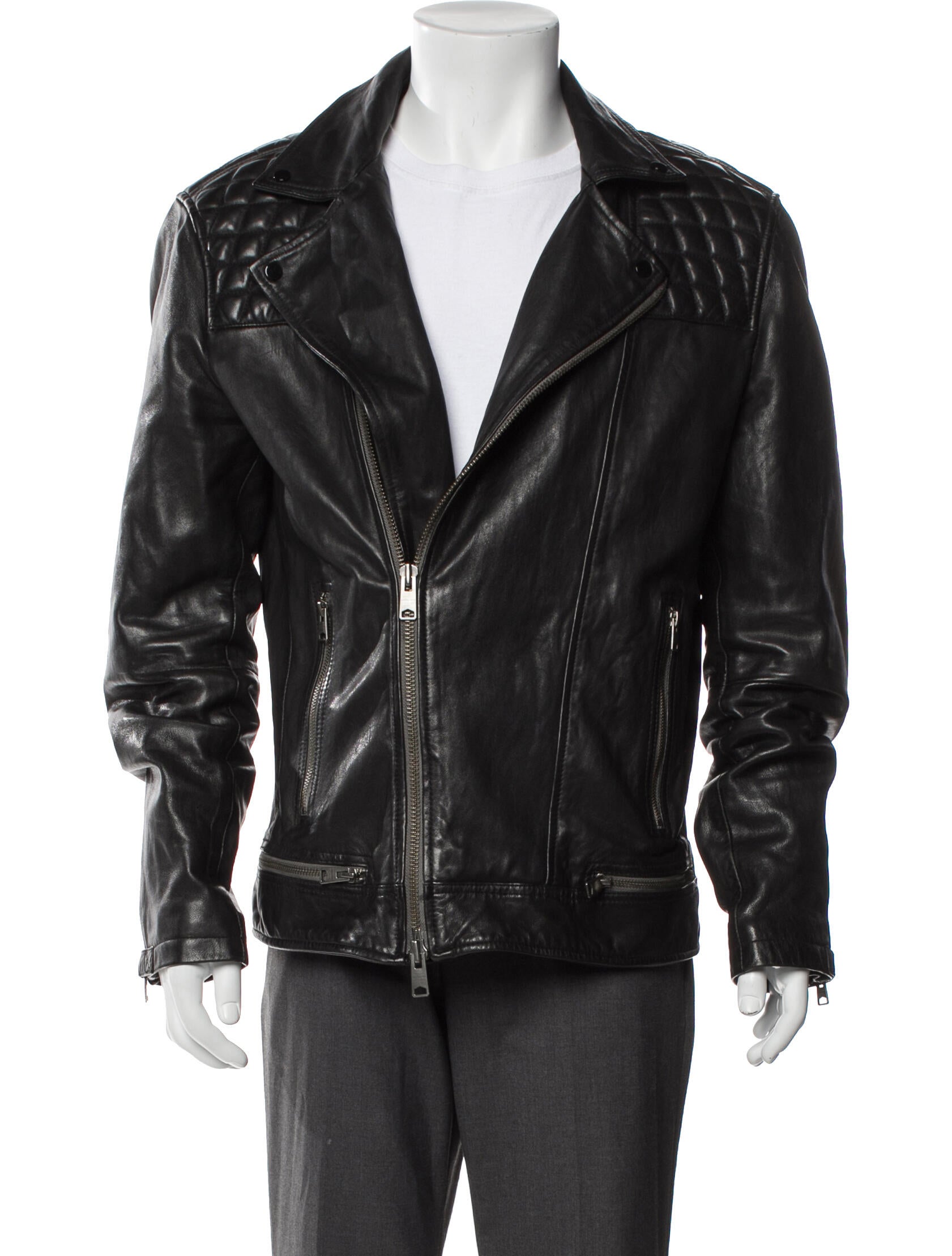AllSaints Lamb Leather Moto Jacket