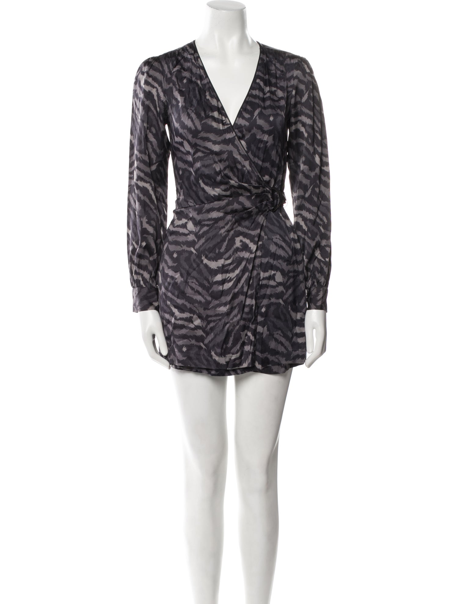 AllSaints Printed V-Neck Romper