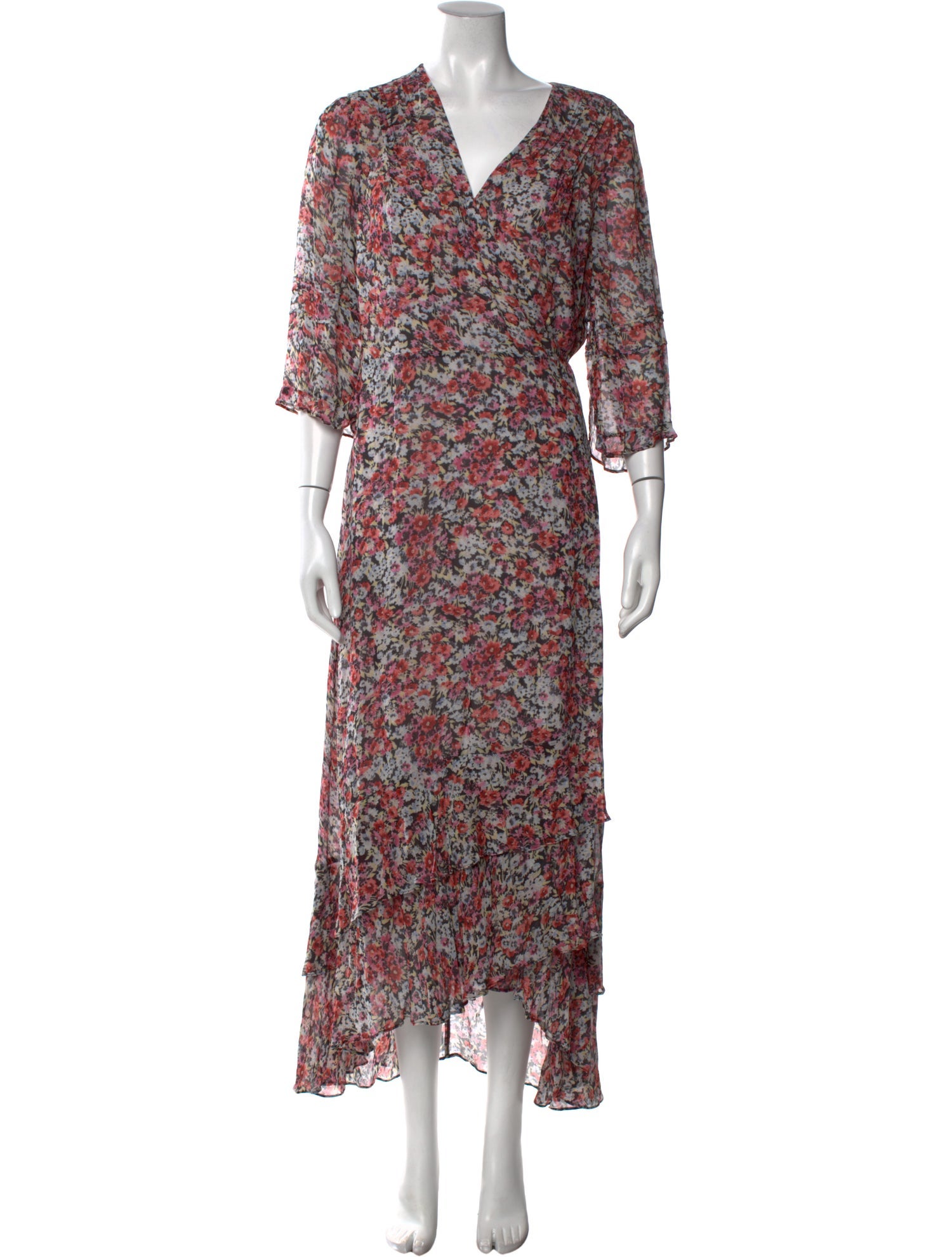 AllSaints Floral Print Long Dress