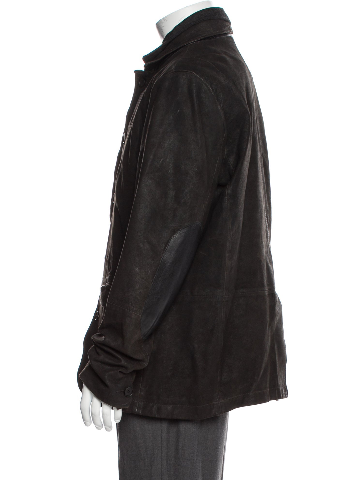 AllSaints Suede Printed Utility Jacket