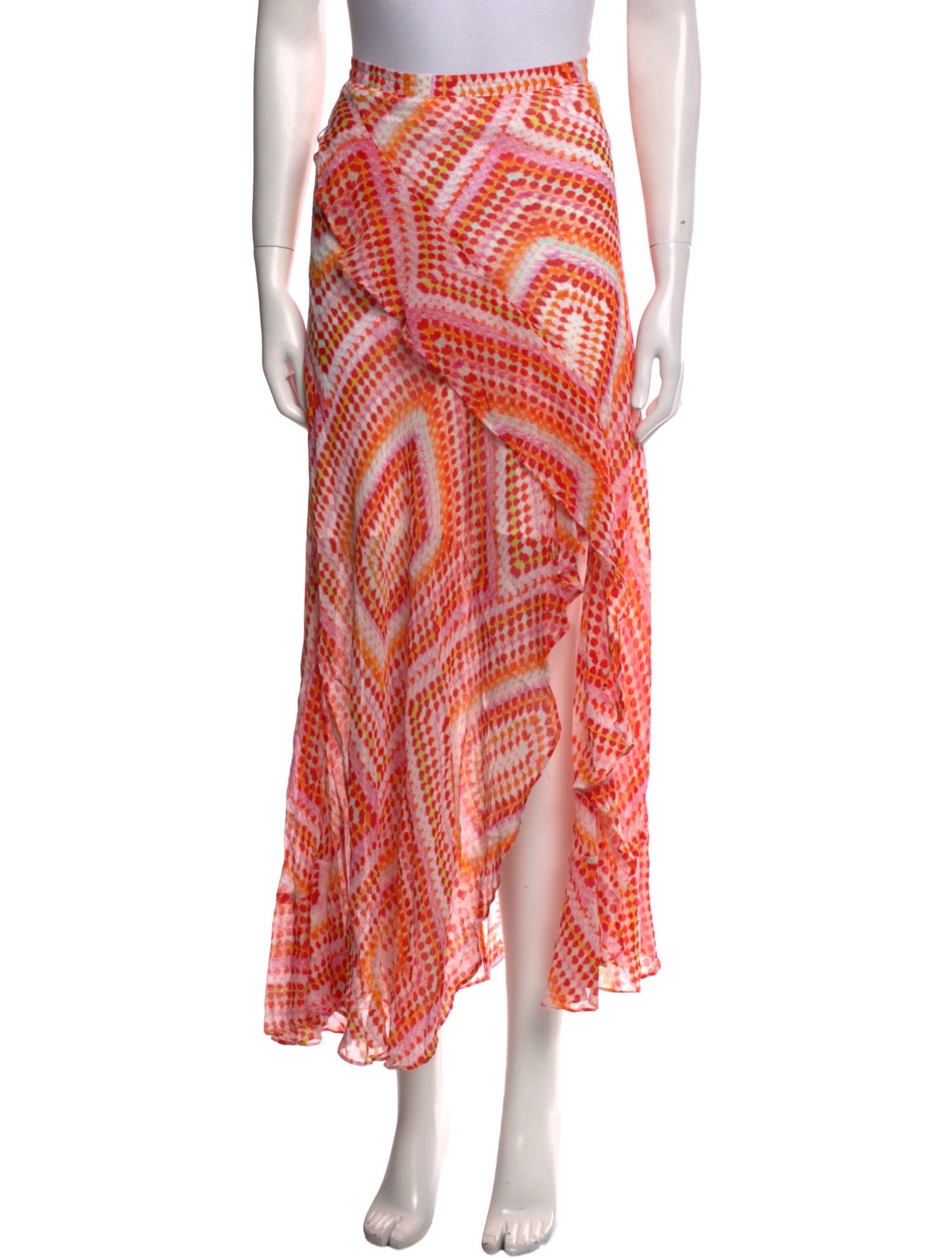 AllSaints Printed Midi Length Skirt