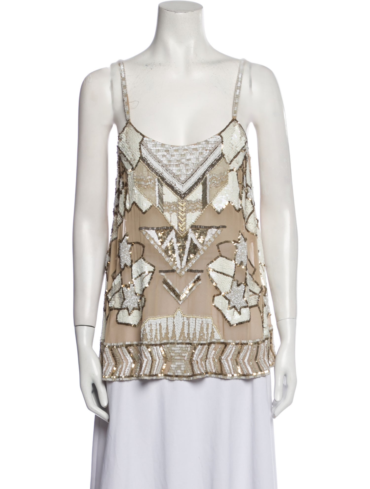 AllSaints Silk Printed Top