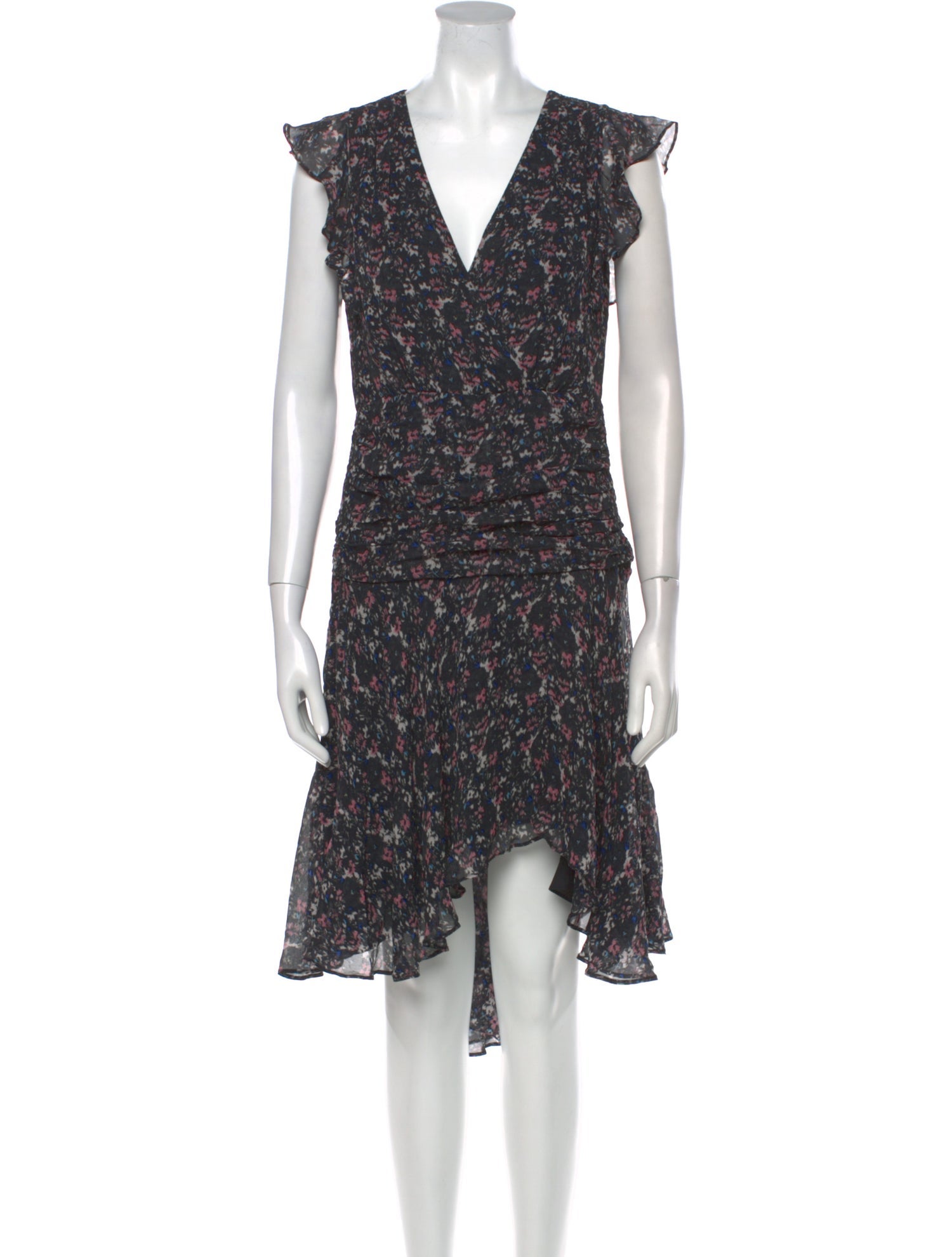 AllSaints Floral Print Knee-Length Dress