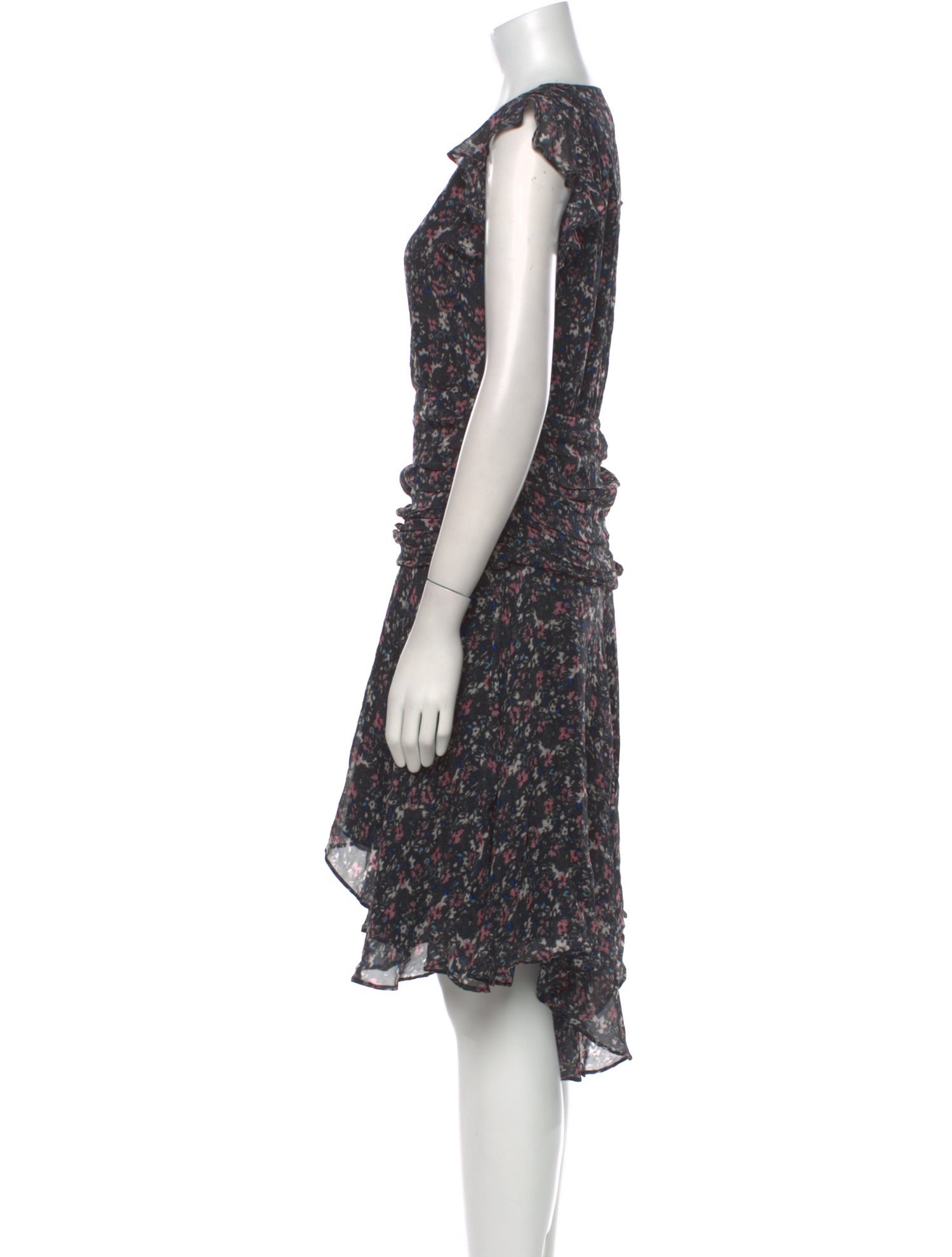 AllSaints Floral Print Knee-Length Dress