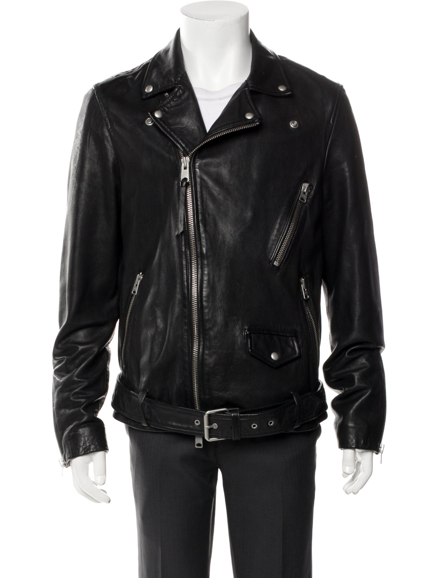 AllSaints Lamb Leather Moto Jacket