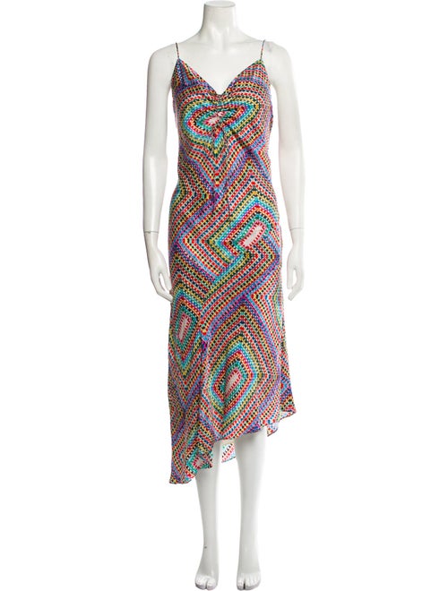 AllSaints Printed Midi Length Dress