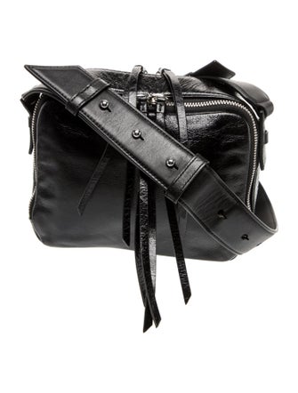 AllSaints Patent Leather Messenger Bag